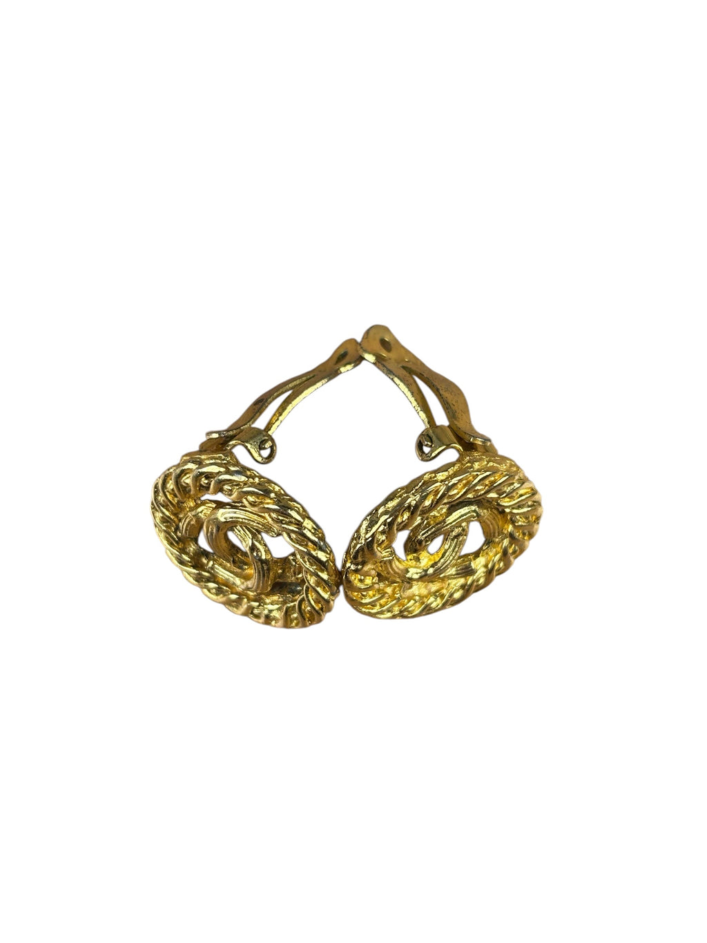 Chanel CC Twisted Rope Clip On Earring