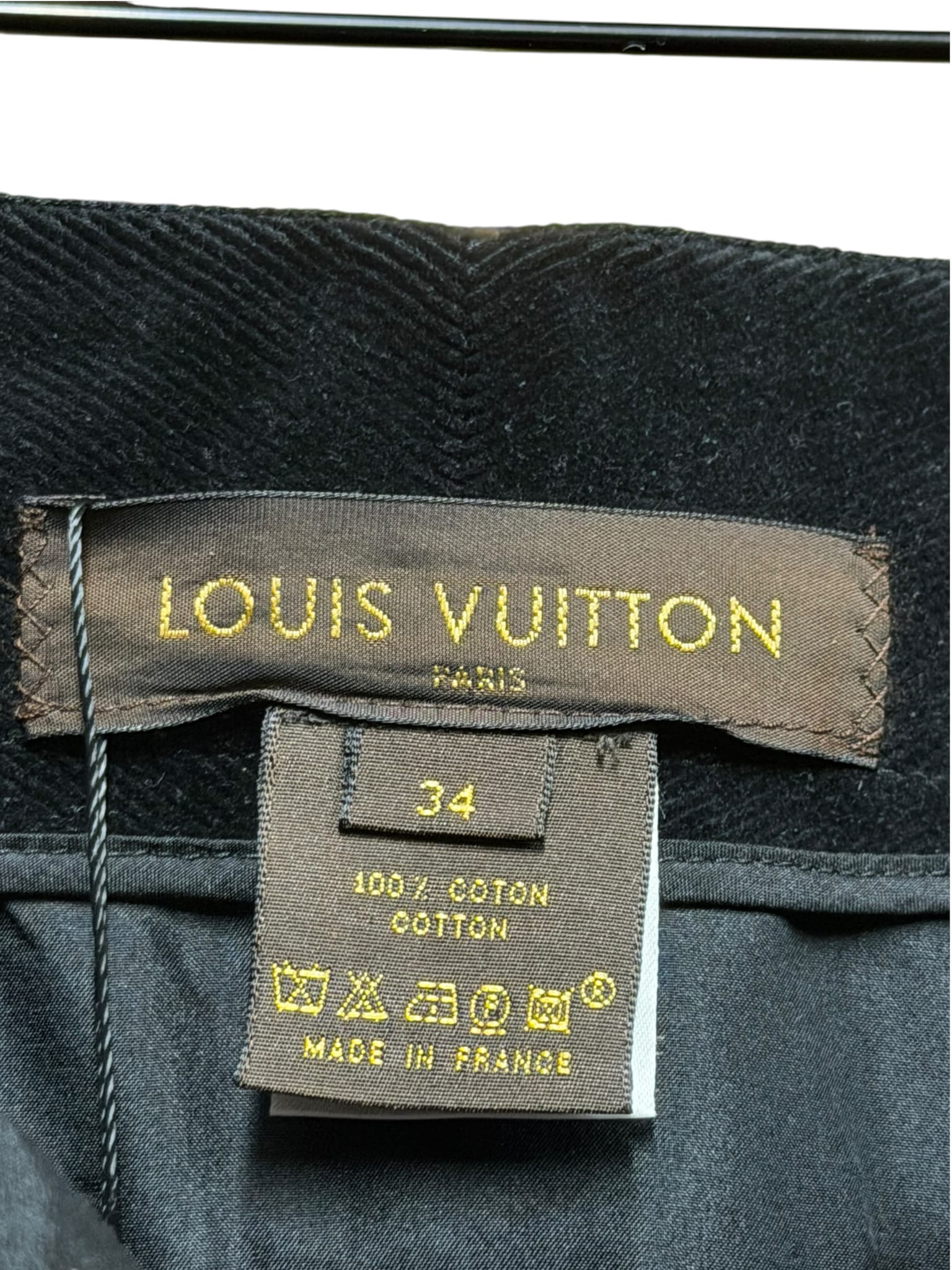 Louis Vuitton Black Corduroy/Velour Skirt