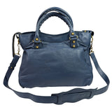 Balenciaga Mist Blue Leather Sunday City Bag