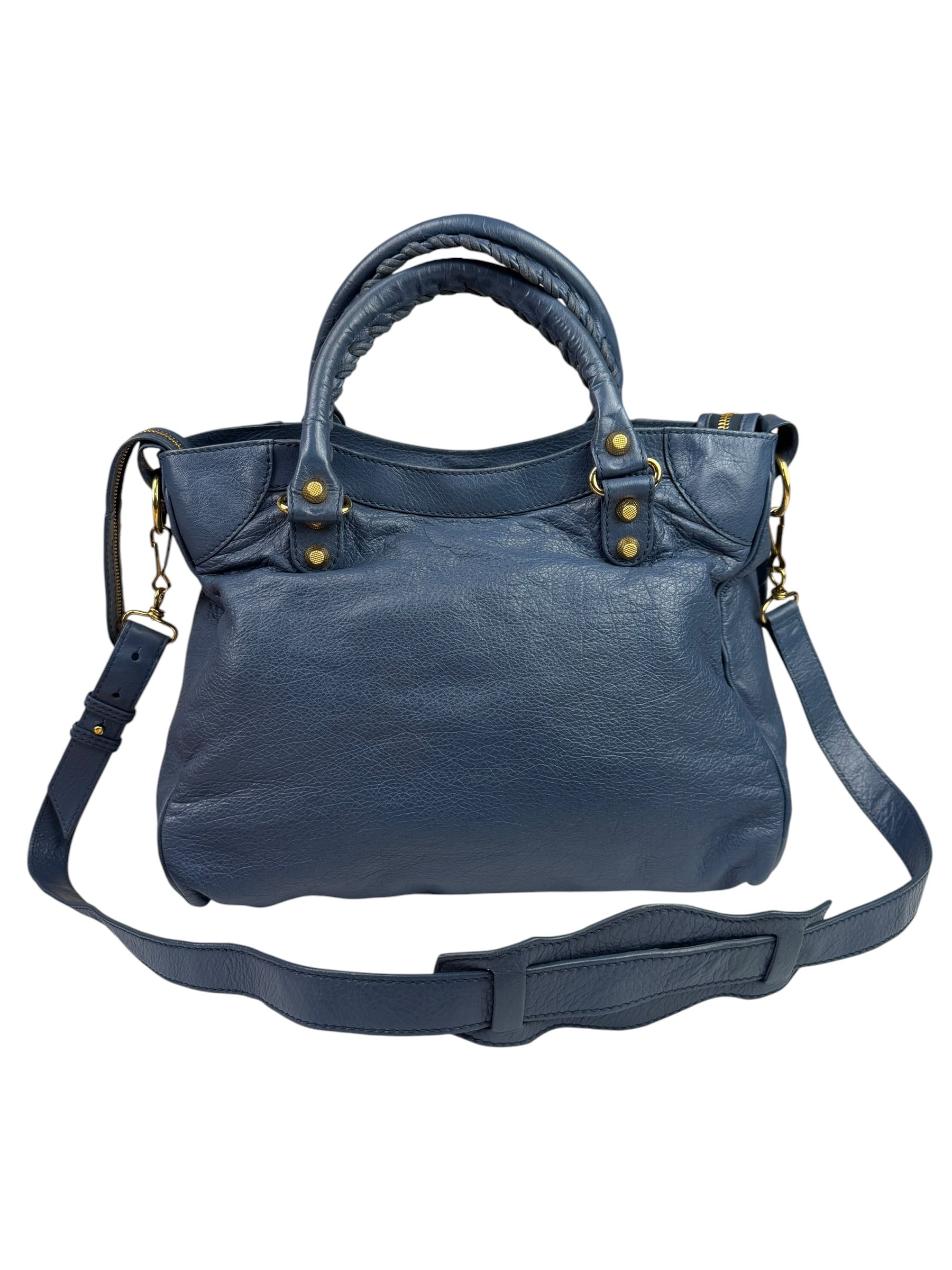 Balenciaga Mist Blue Leather Sunday City Bag