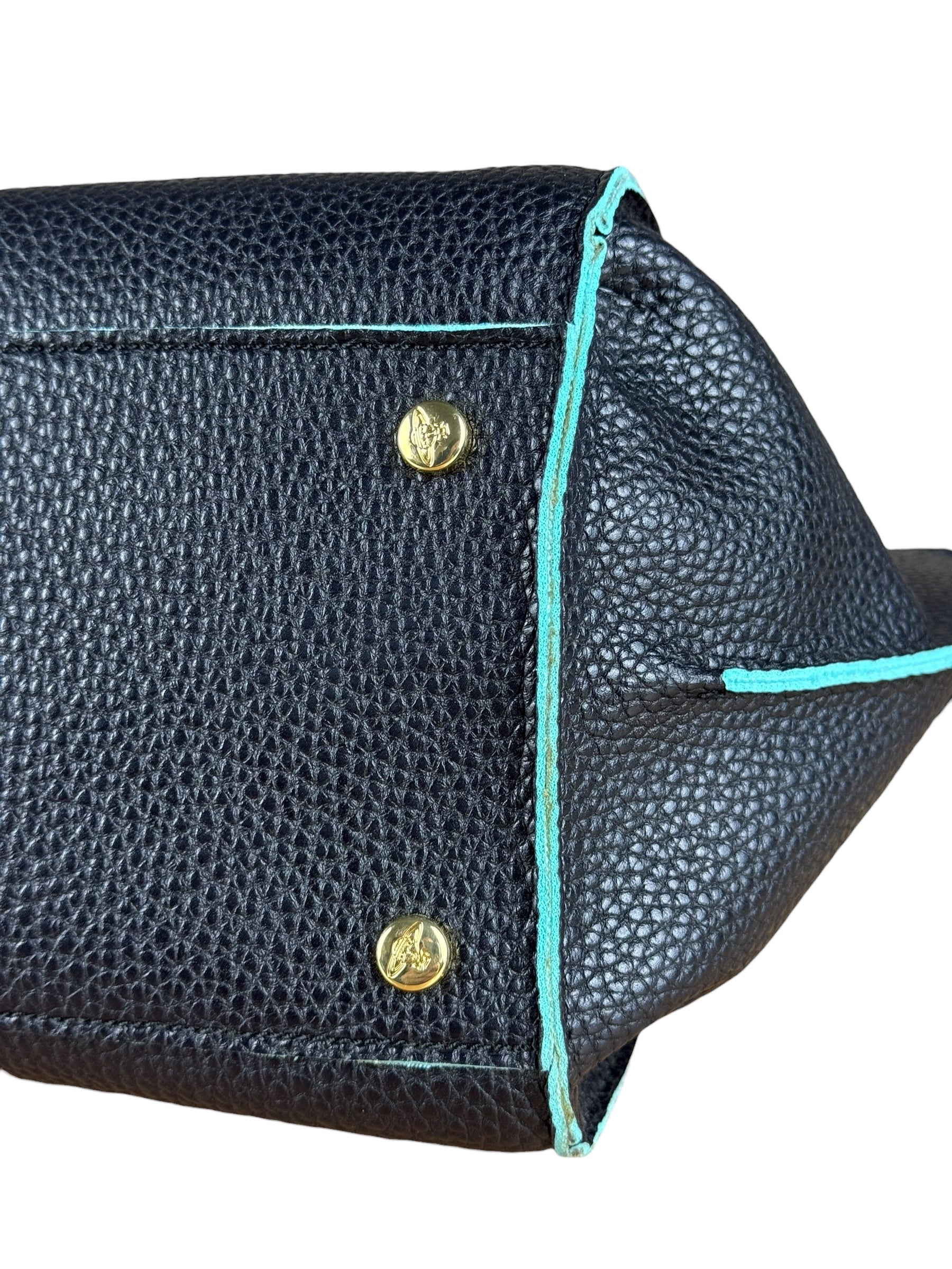 Vivienne Westwood Navy Leather Two Way Bag