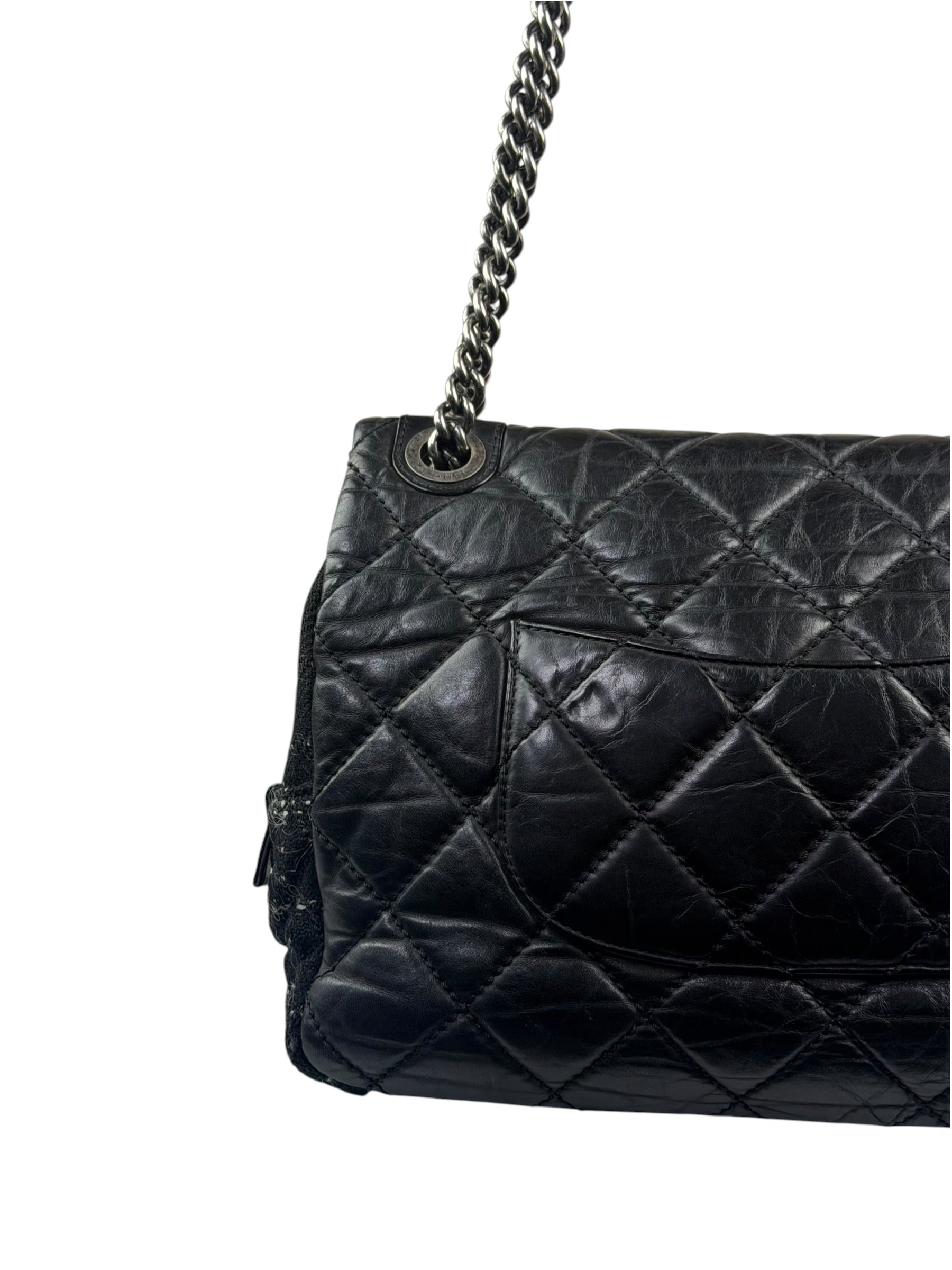 Chanel Black Quilted Calfskin Portobello Flap Bag 2013