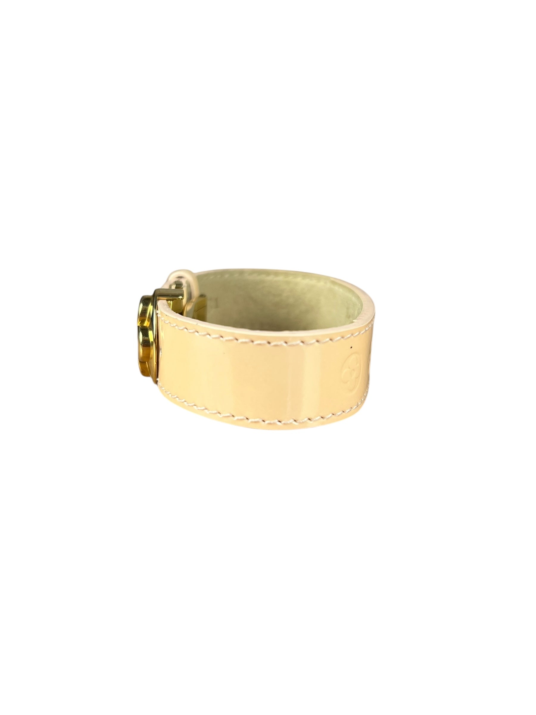 Louis Vuitton Monogram Vernis Logo Bracelet Yellow