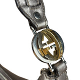 Gucci Vintage GG Metallic Leather Hobo Shoulder Bag