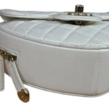 Chanel CC In Love White Quilted Leather Heart Bag 2022