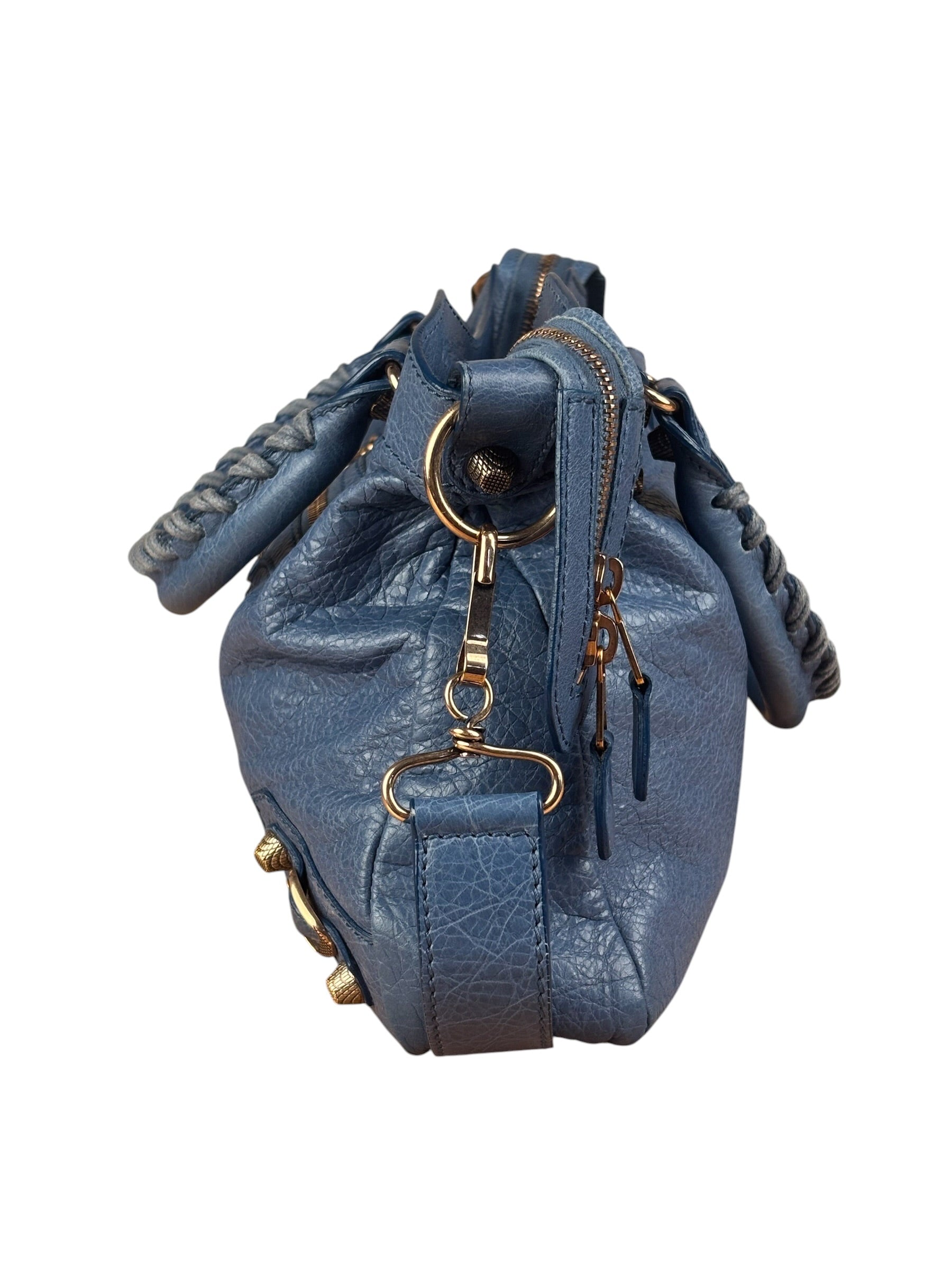 Balenciaga Light Blue Arena Leather Classic Le City