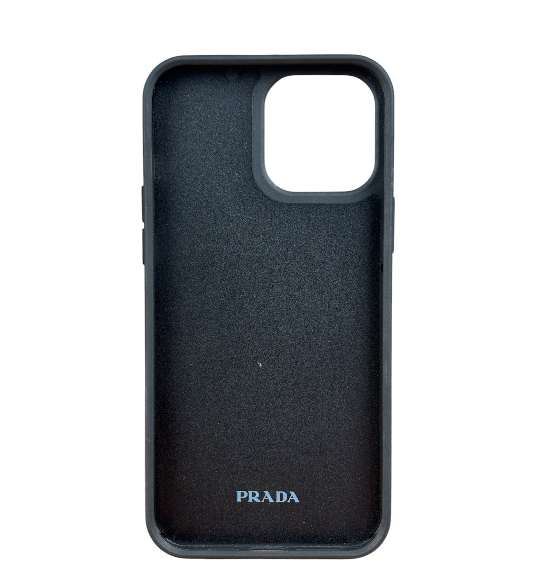 Prada Grey Fur Logo iPhone 16 Case