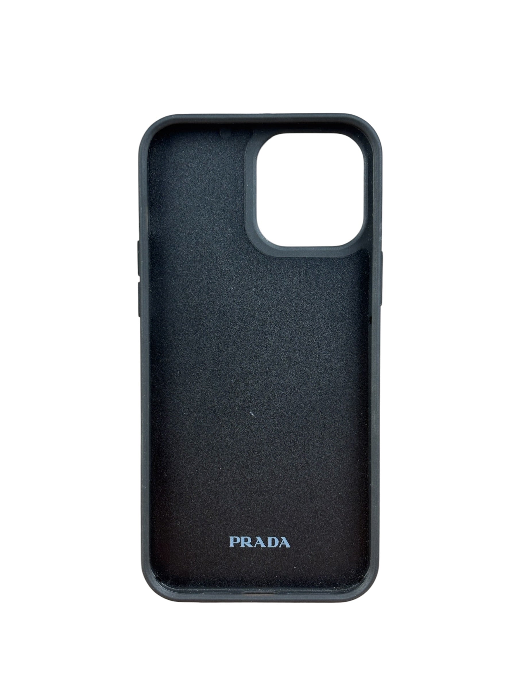 Prada Grey Fur Logo iPhone 16 Case