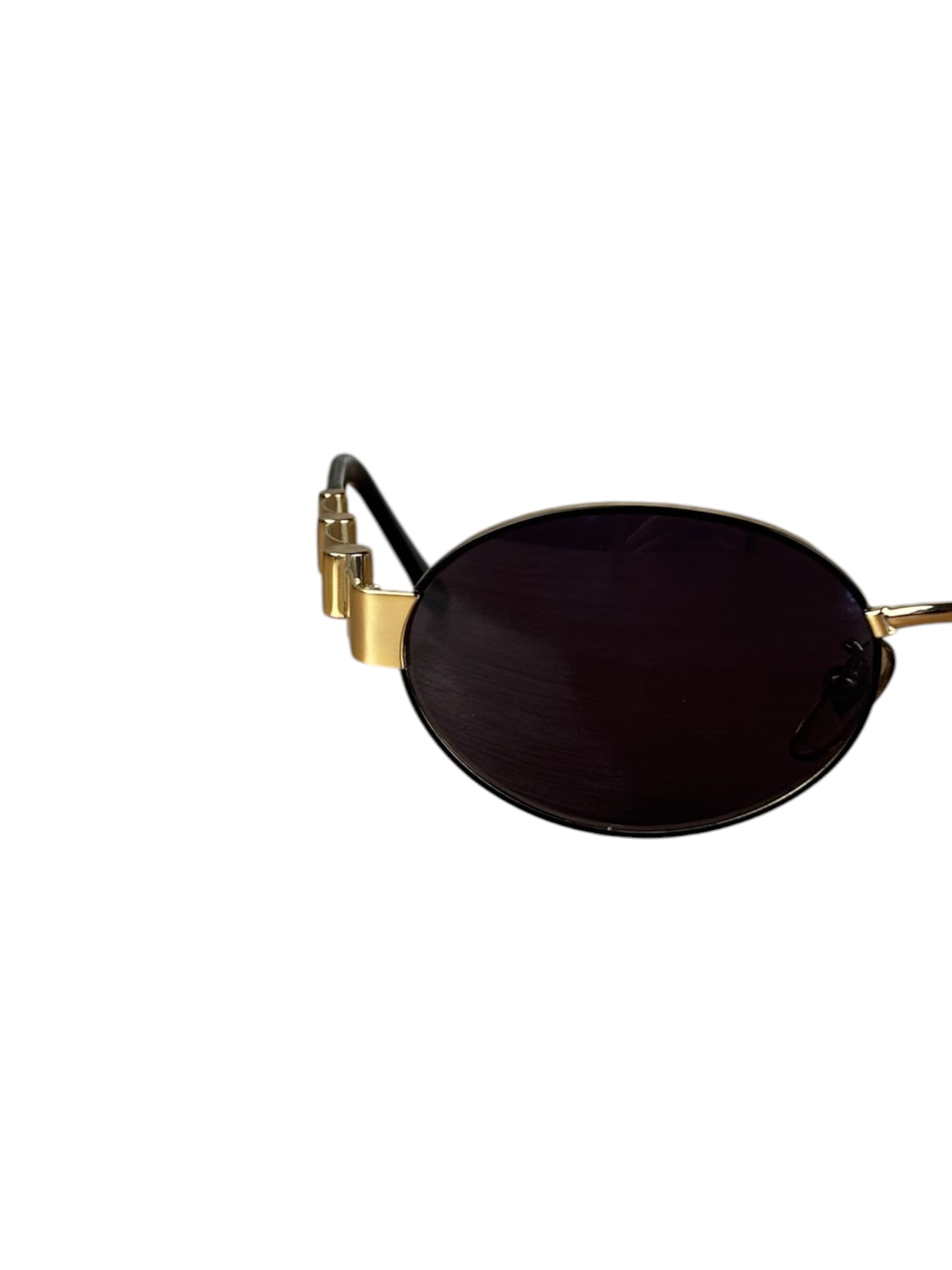 Fendi Gold/Black Oval Sunglasses
