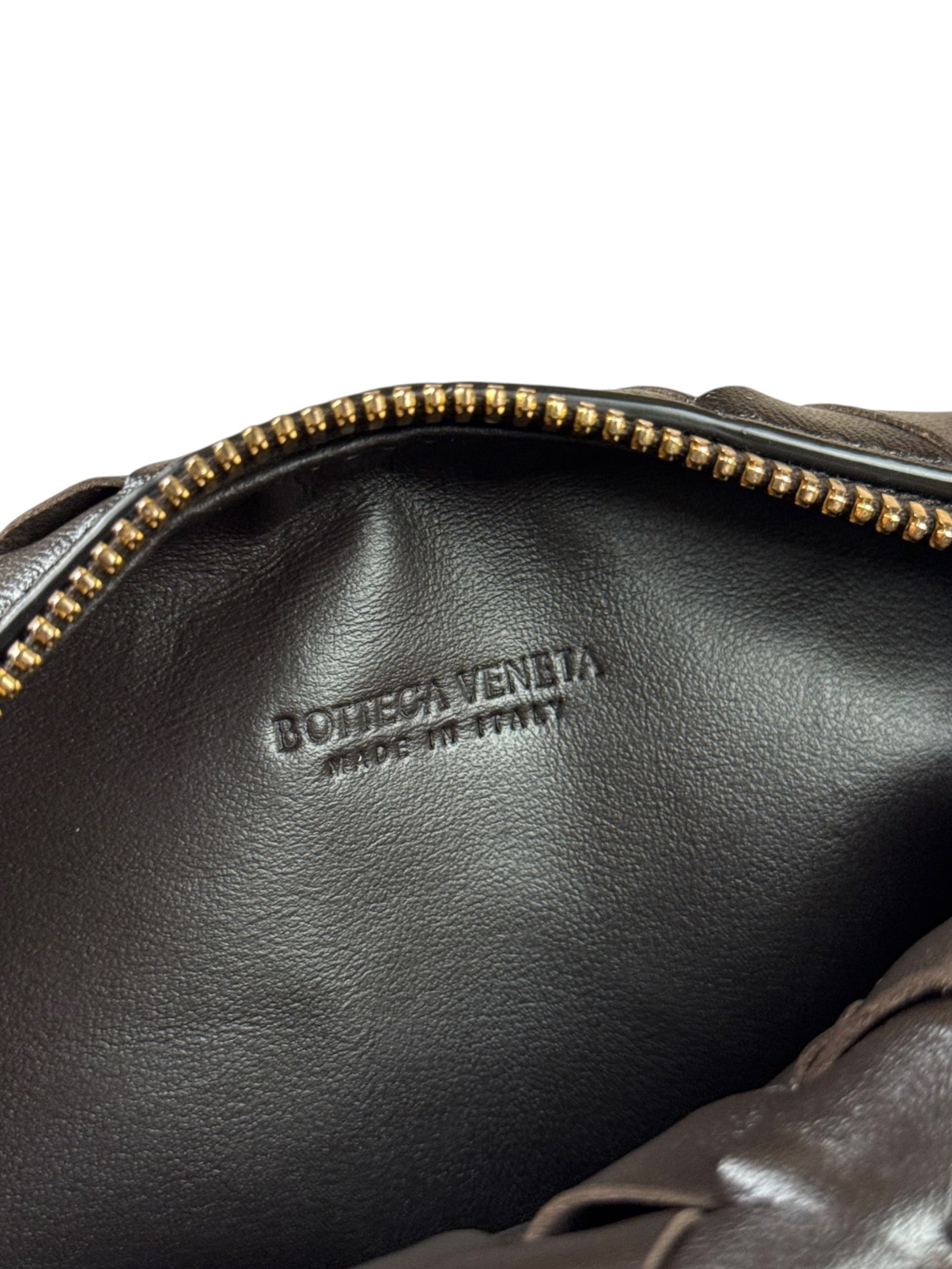 Bottega Veneta Brown Leather Intrecciato Mini Wallace Hobo Bag