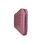 Bottega Veneta Intreccio Long Zip Wallet Pink
