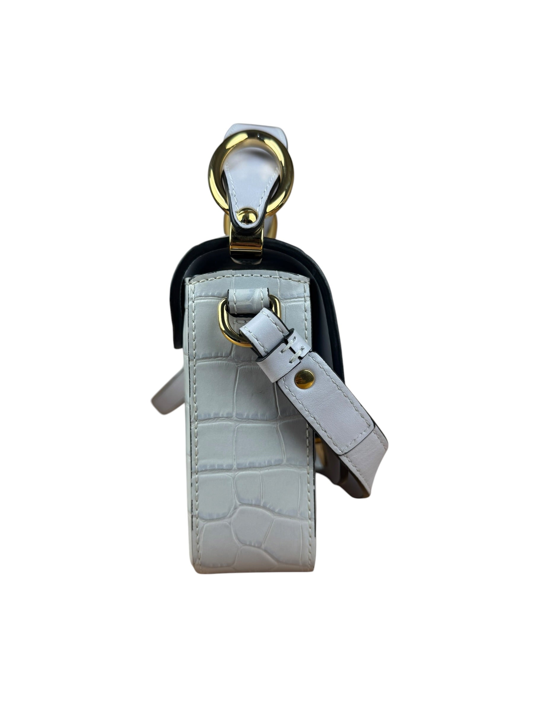 Chloé Mini Grey Croc Embossed C 2Way Bag