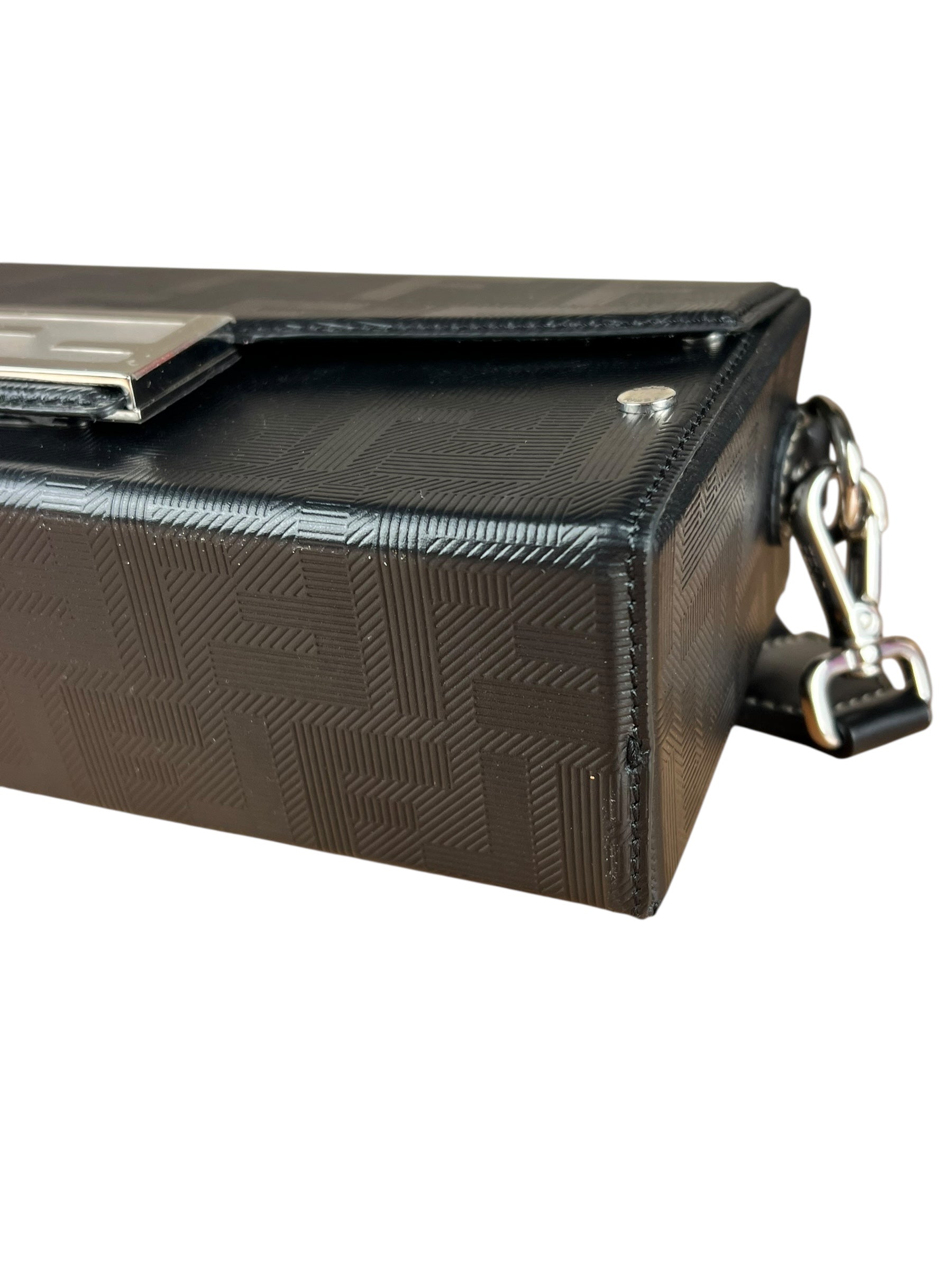 Fendi Soft Trunk Baguette Black