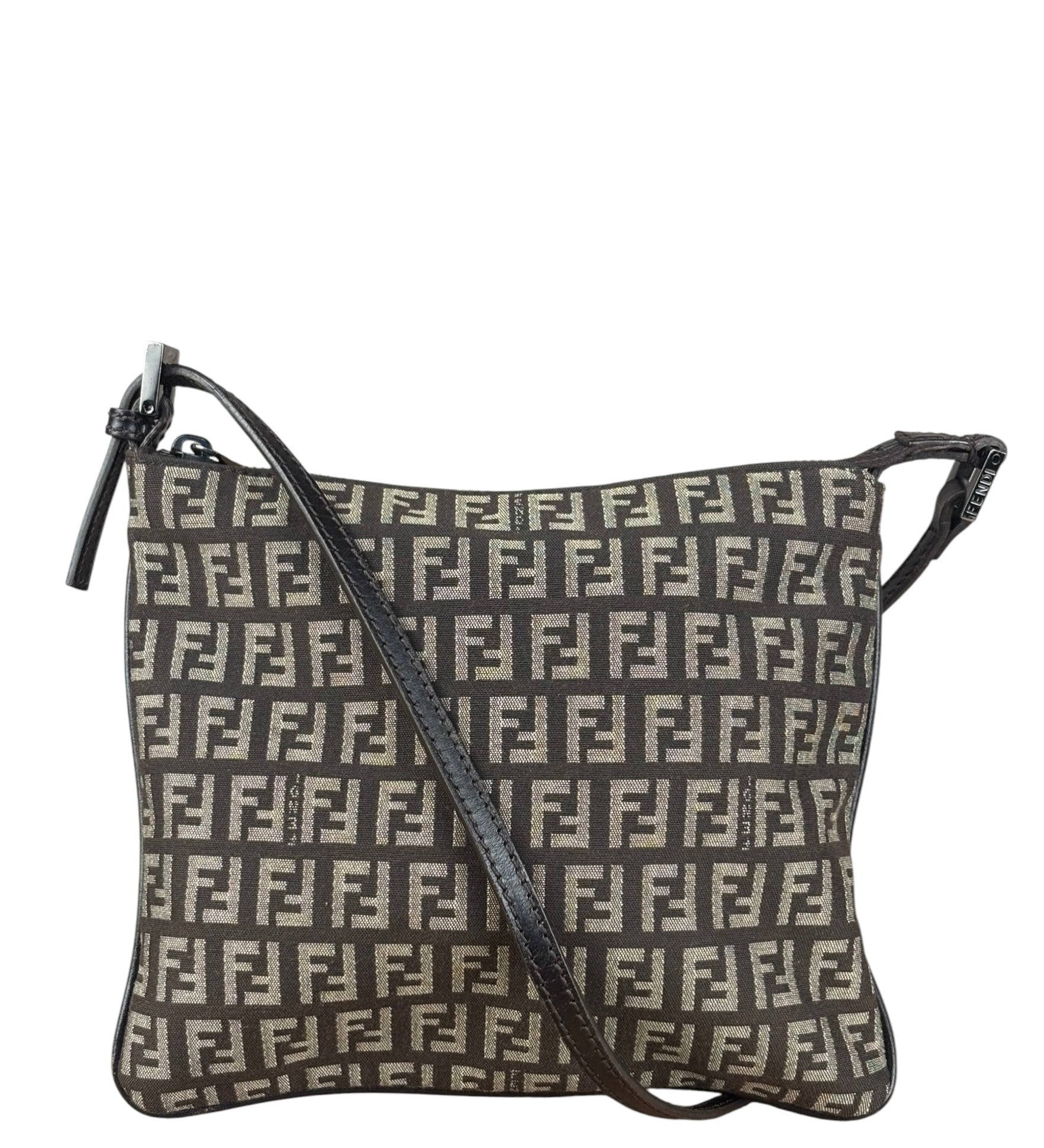 Fendi Vintage Brown Zucca Crossbody