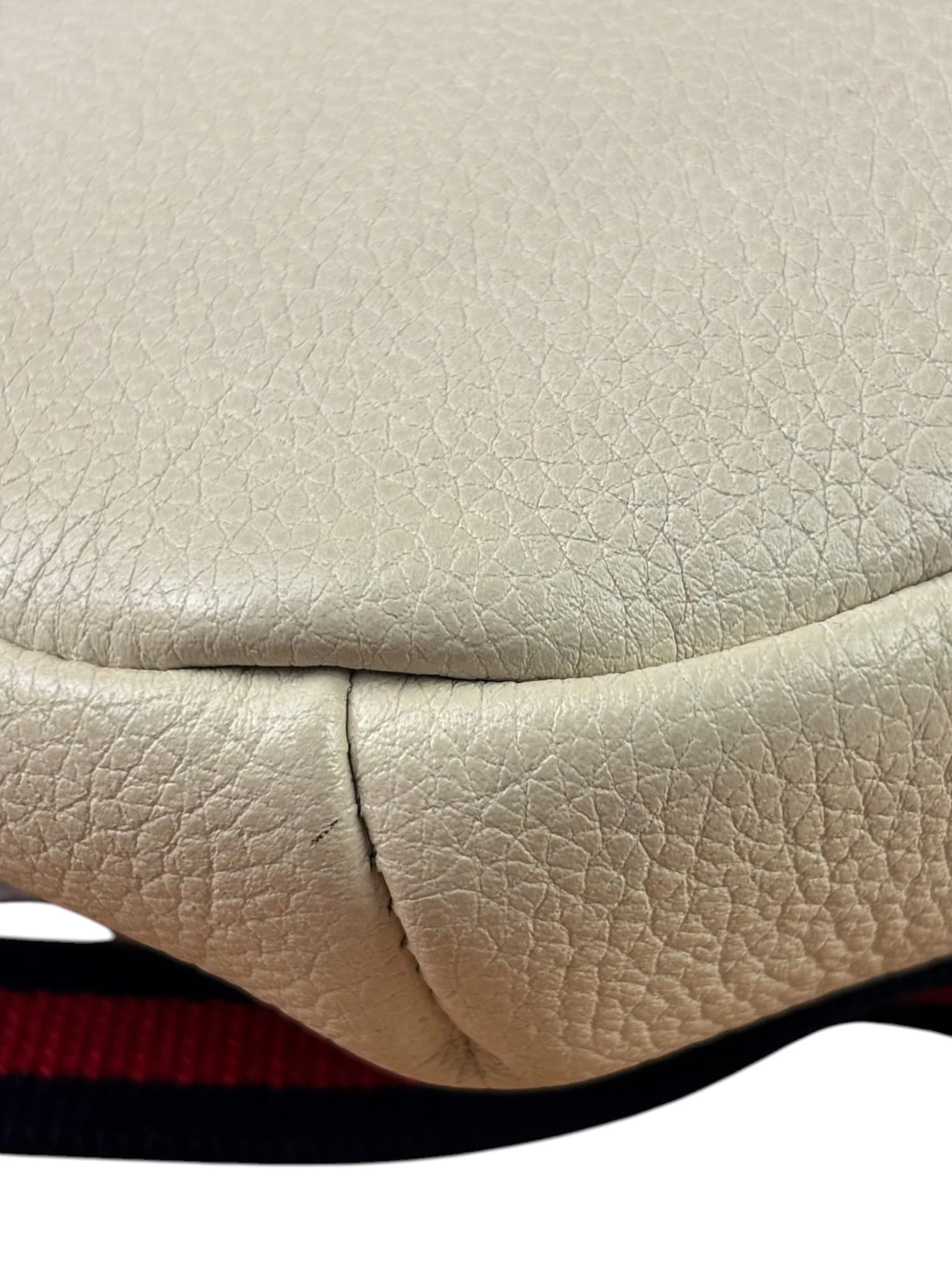 Gucci Cream Leather Print Belt Bag