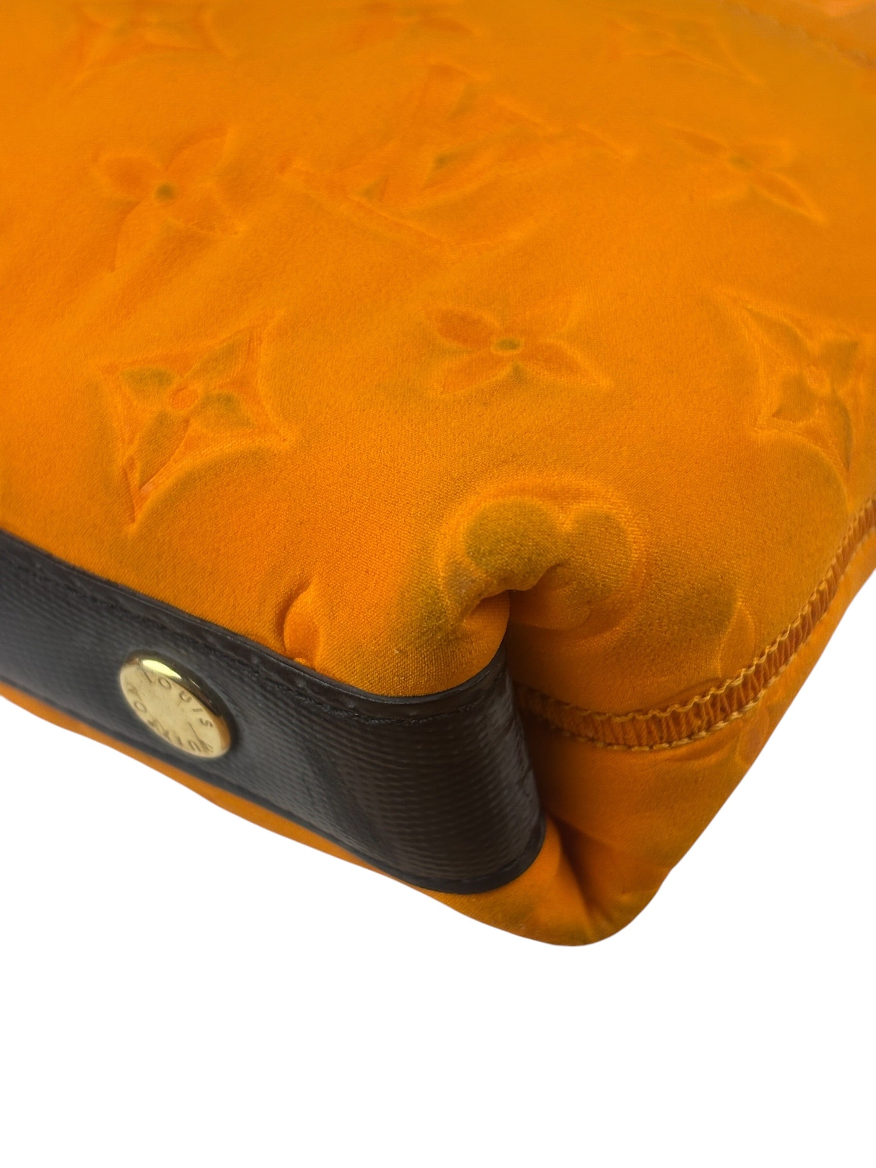 Louis Vuitton Vintage Orange Monogram Neoprene Scuba Clutch