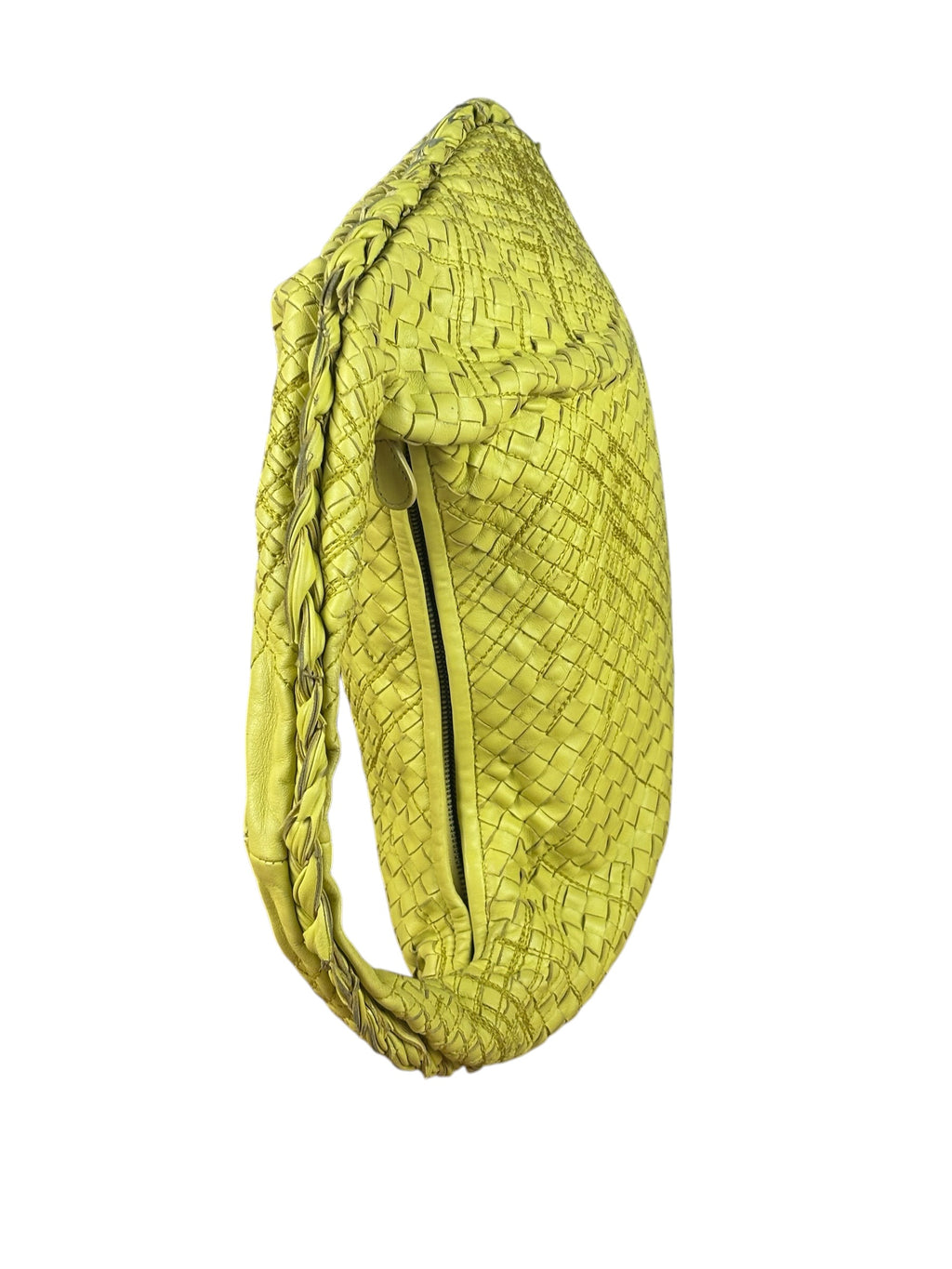 Bottega Veneta Yellow Intrecciato Hobo Bag