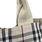 Burberry Vintage Canvas House Check Tote Bag