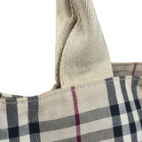 Burberry Vintage Canvas House Check Tote Bag