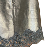 Louis Vuitton Black Leather Lace Skirt