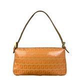 Fendi Vintage Orange Zucca Mamma FF Monogram Baguette