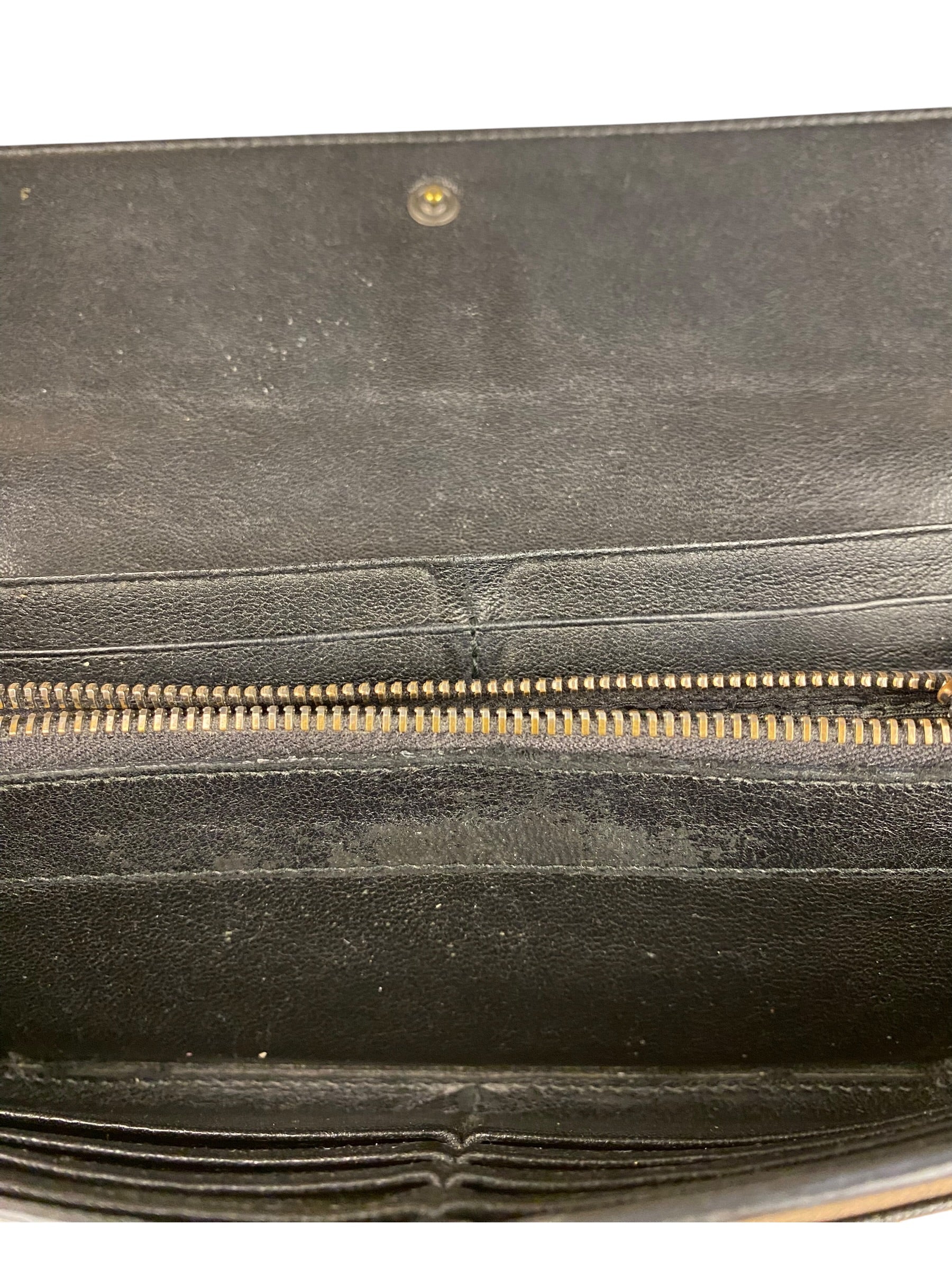 Bottega Veneta Woven Long Wallet Black