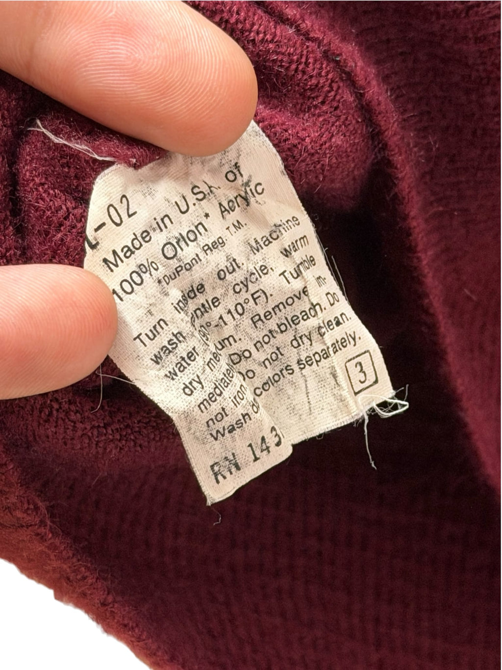 90s Christian Dior Burgundy Knit V-Neck Sweater
