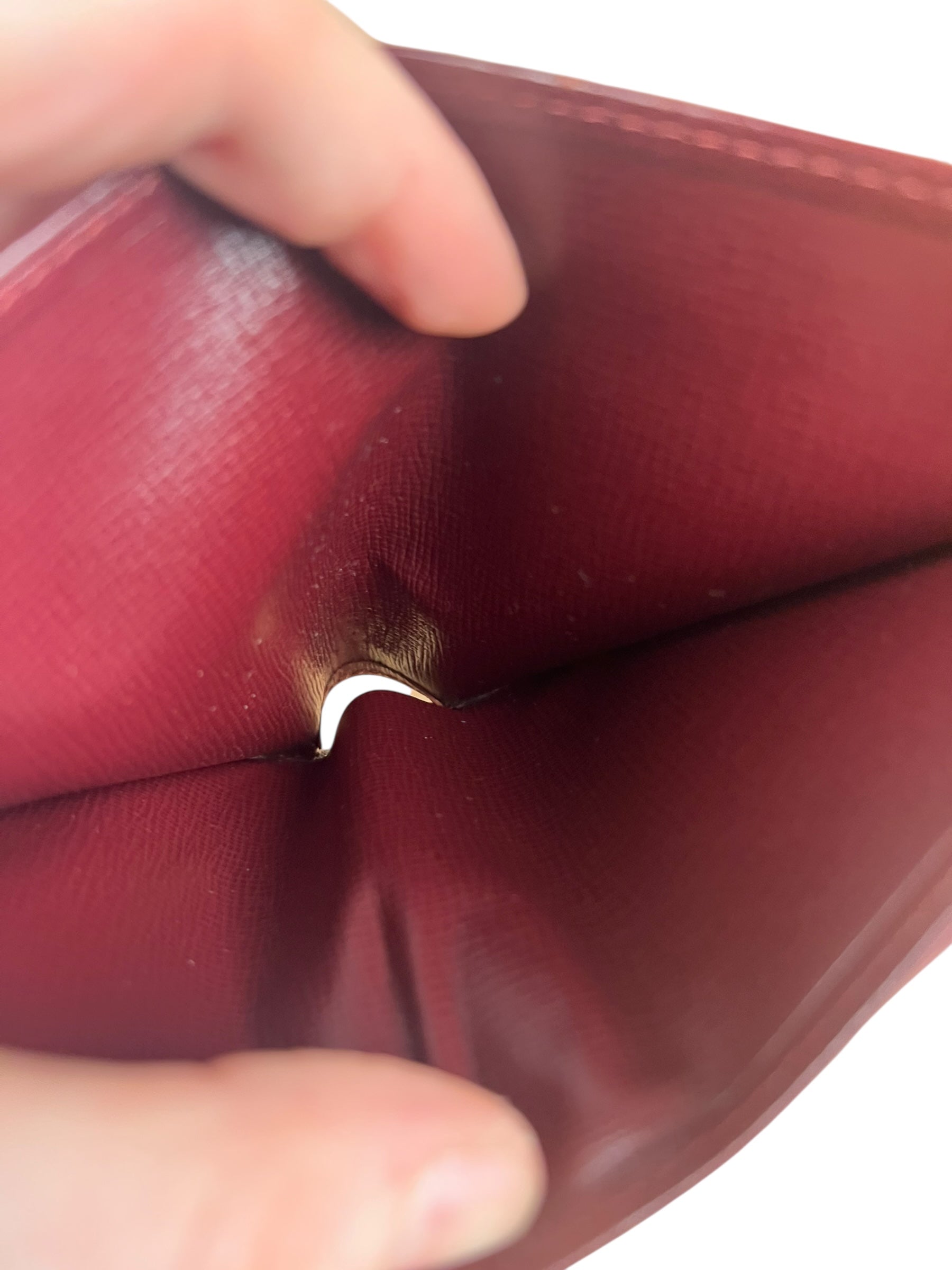 Cartier Vintage Maroon Leather Bifold Wallet
