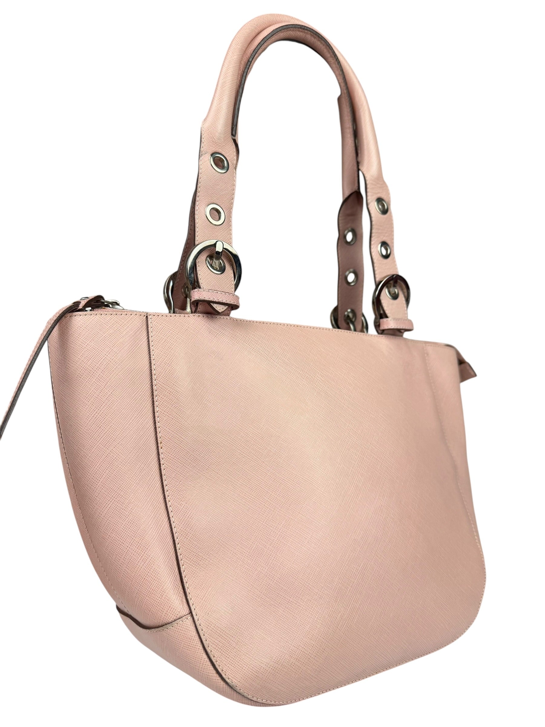 Salvatore Ferragamo Pink Saffiano Leather Shoulder Bag