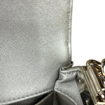 Chanel CC Silver Lambskin Quilted Boy Bag Red Stingray 2012
