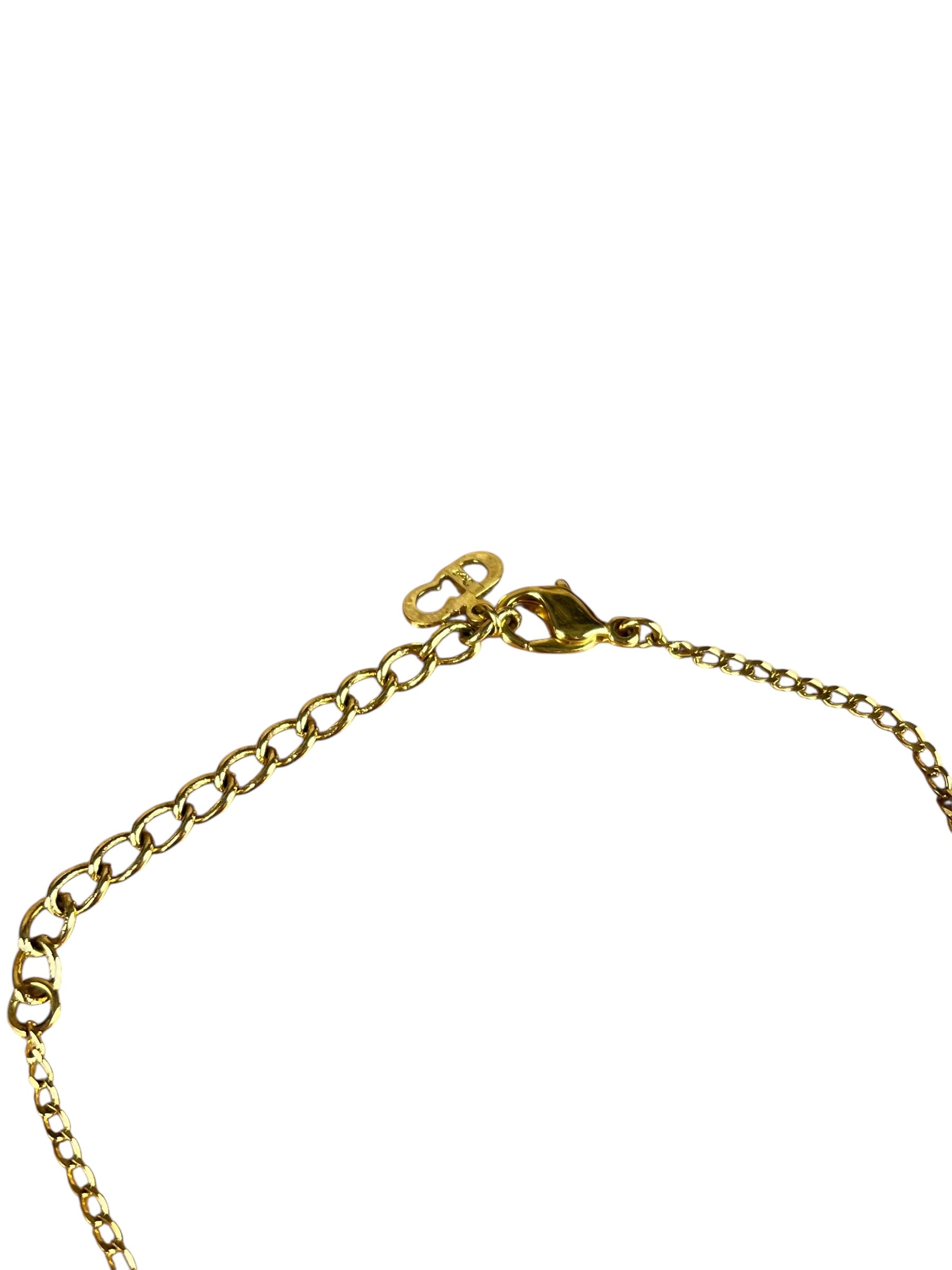 Dior Goldtone Letter Block Bracelet