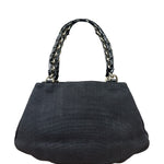 Fendi Bicolor Patent Leather Trim Mia Shoulder Bag