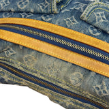 Louis Vuitton Vintage Denim Leather Trim Monogram Baggy Shoulder Bag MM