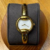 Gucci Gold Plated White Dial Bangle Bracelet