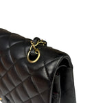 Chanel Black Quilted Leather Classic Medium Double Flap Bag 2014