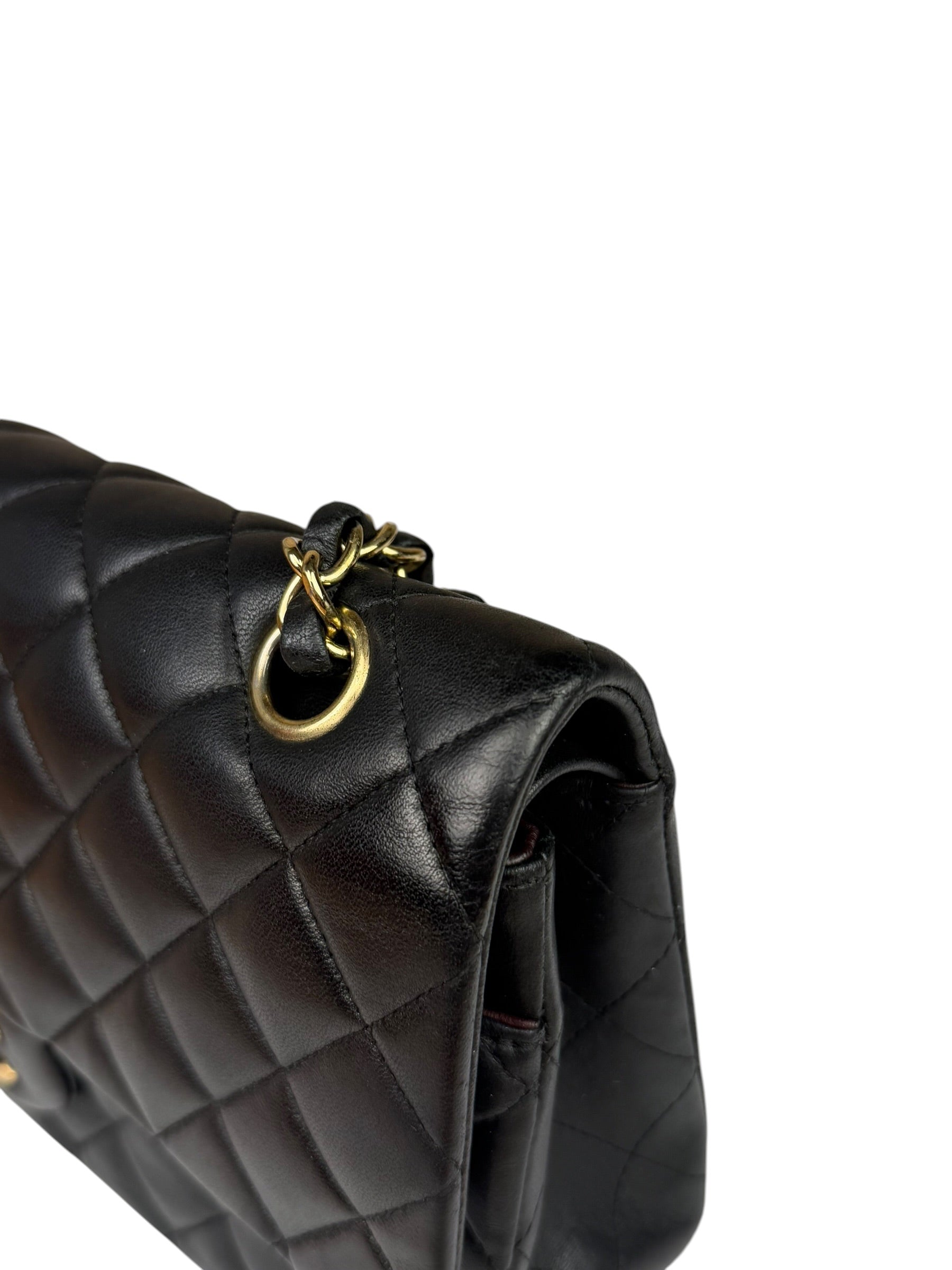 Chanel Black Quilted Leather Classic Medium Double Flap Bag 2014