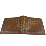 Bottega Veneta Brown Intercciato Bifold Wallet