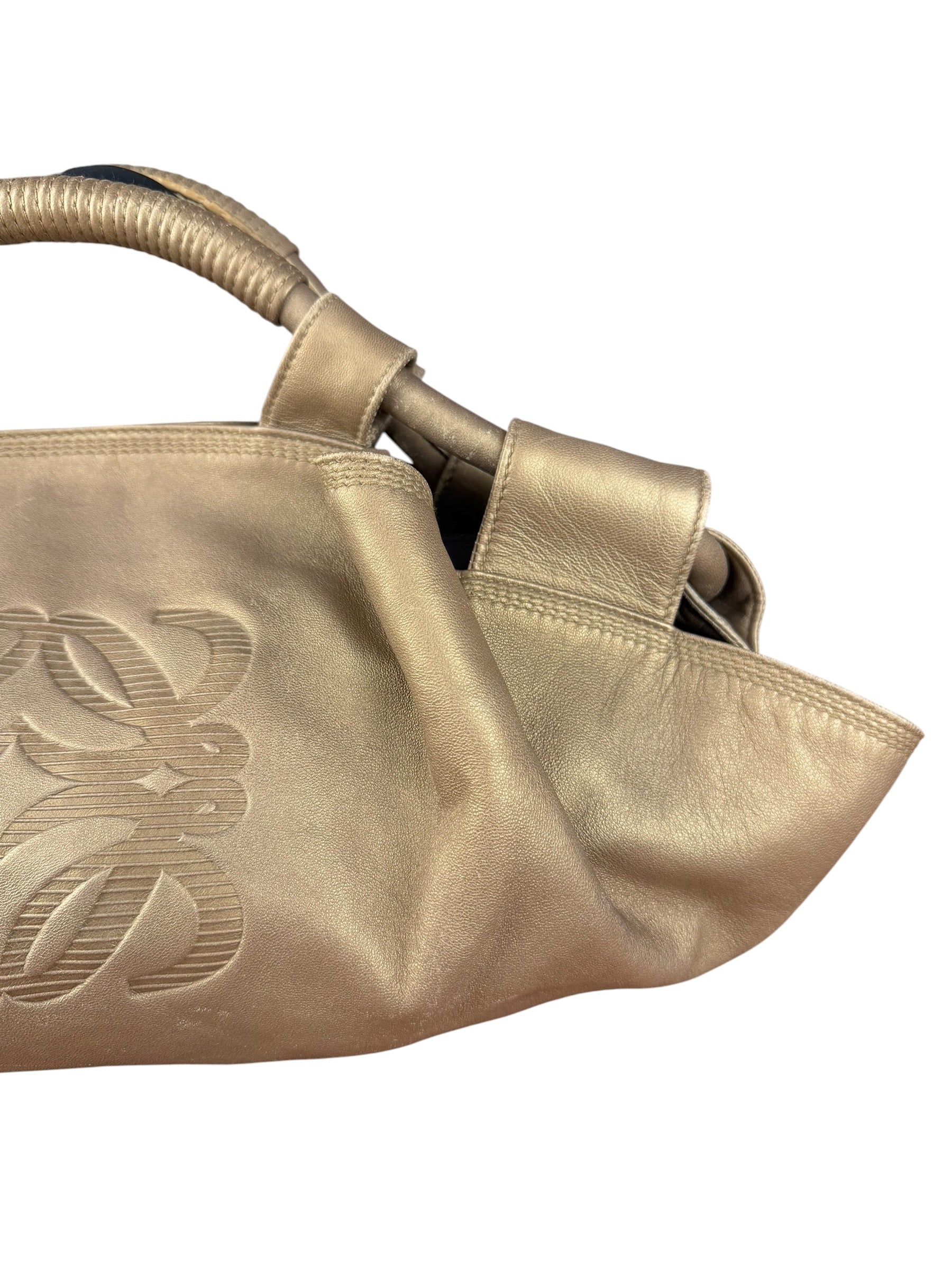 Loewe Vintage Gold Nappa Aire Hobo/Tote Bag