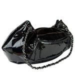 Chanel Black Patent Leather Camellia Petals Shoulder Bag 2010