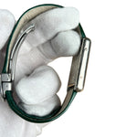 Cartier Must de Tank Green Croc Strap White Dial