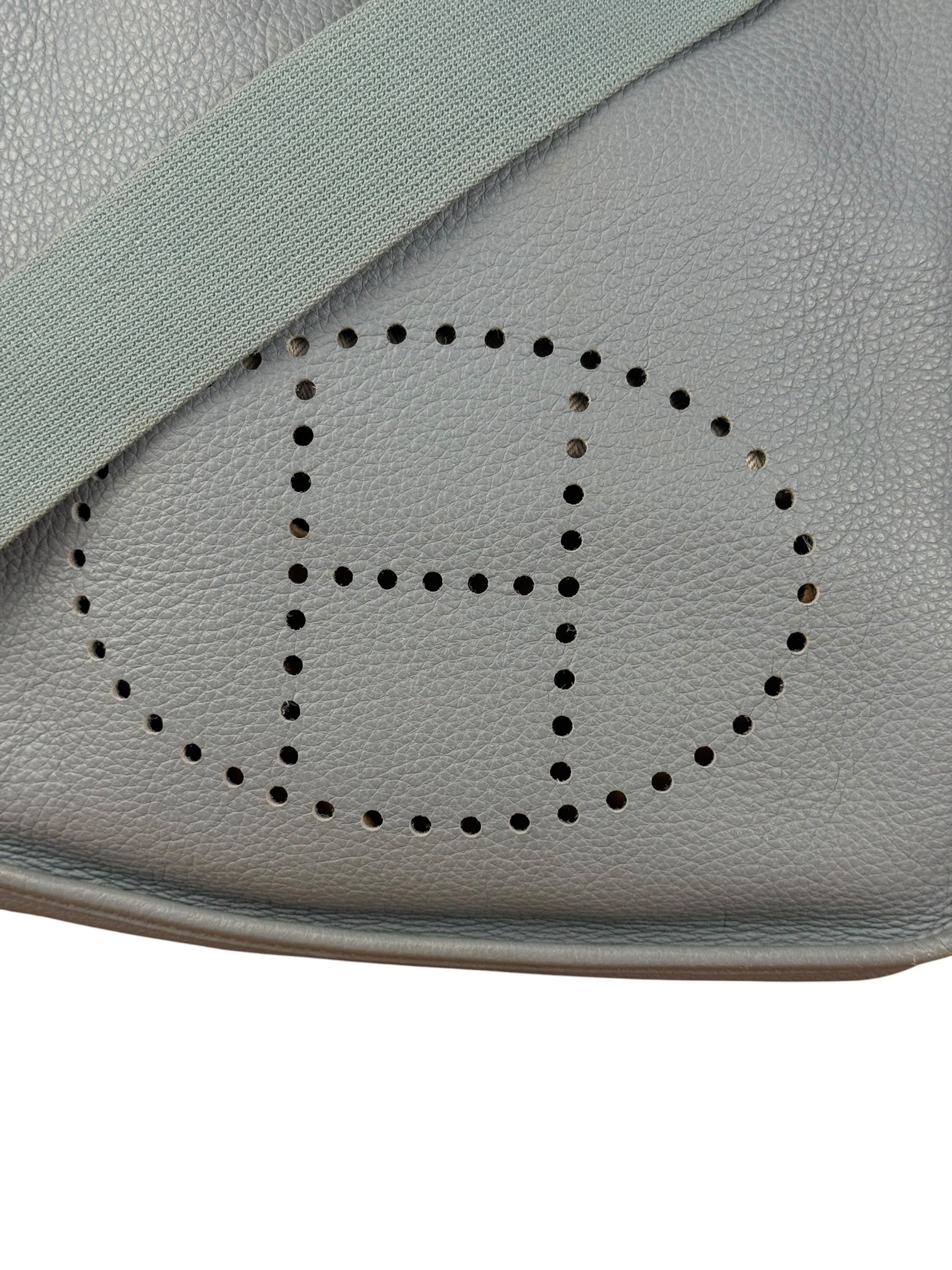 Hermes Evelyne Clemence Light Blue Leather Shoulder Bag