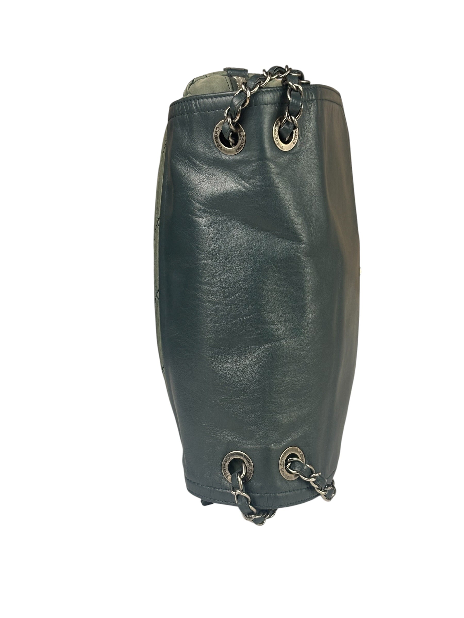 Chanel Sage Green Quilted Leather Flap Bag 2011
