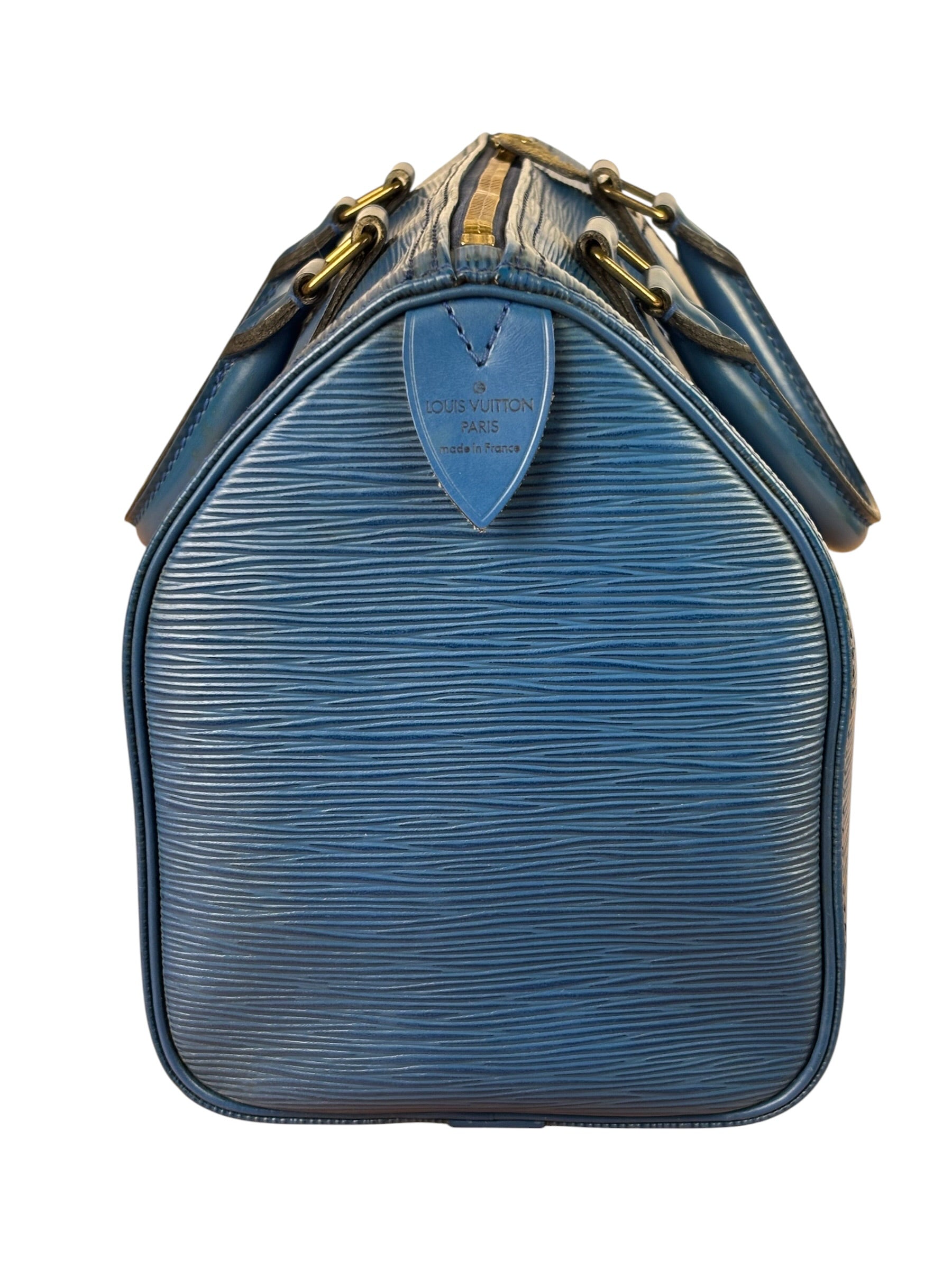 Louis Vuitton Blue Epi Leather Speed 25