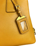 Prada Saffiano Promenade Handbag Mustard