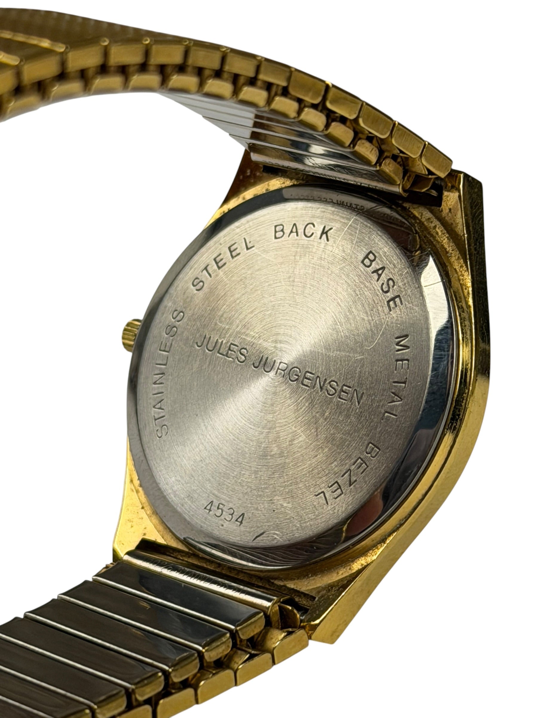 Jules Jurgensen Quartz Day Date Gold Toned Watch