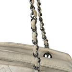Chanel Cream Chevron Leather Outdoor Ligne Shoulder Bags  2005