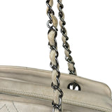 Chanel Cream Chevron Leather Outdoor Ligne Shoulder Bags  2005