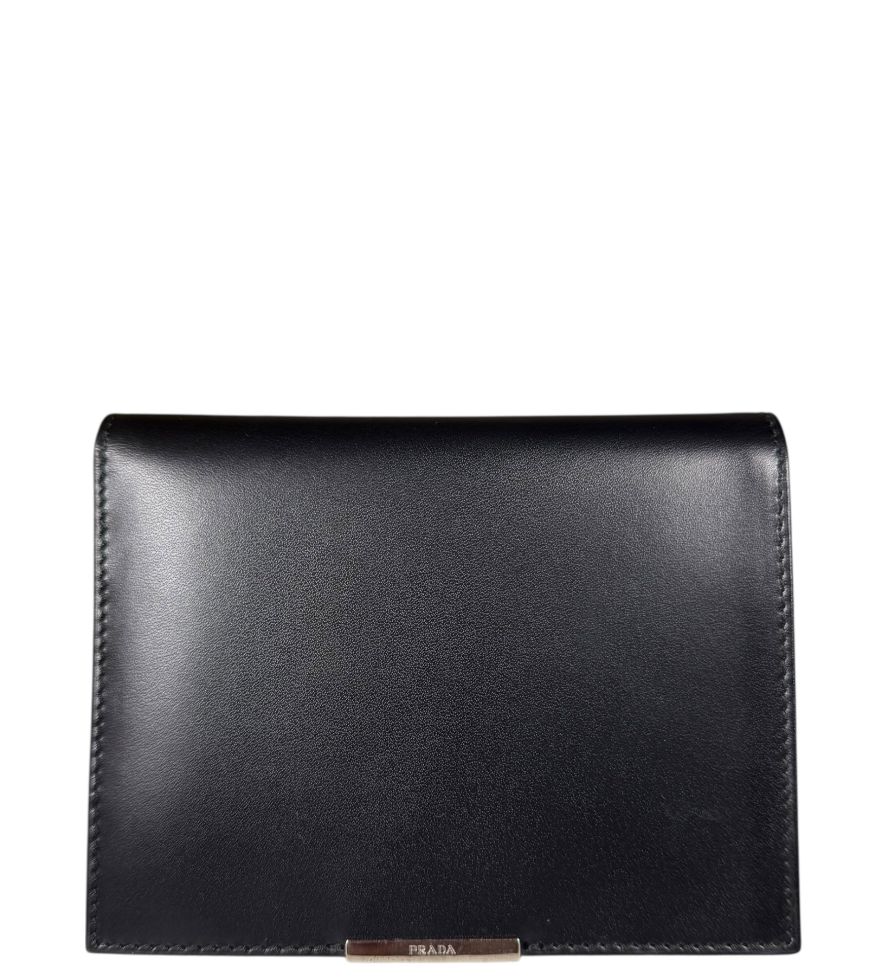 Prada Black Leather Bi-Fold Wallet