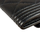 Chanel Black Calfskin Quilted Flap Coin/Card Holder