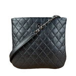 Chanel Black Quilted Leather Uniform Chain Crossbody 2018